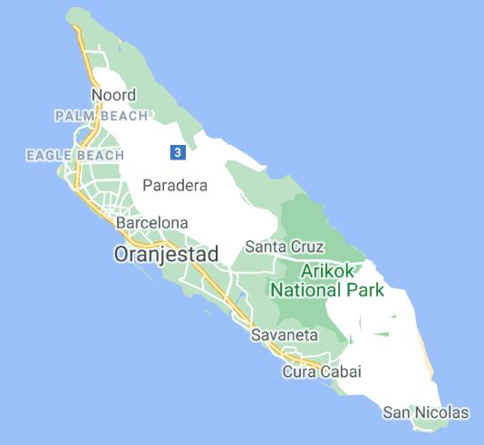 Map of Aruba